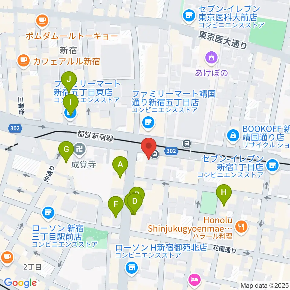 新宿シャンパーニュ周辺のホテル一覧地図