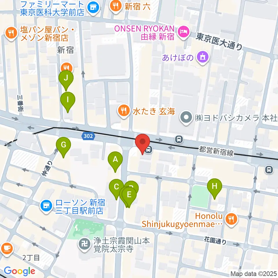 新宿シャンパーニュ周辺のホテル一覧地図