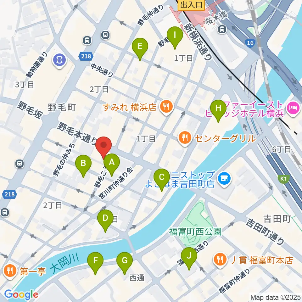 野毛ルタンペルデュ周辺のホテル一覧地図
