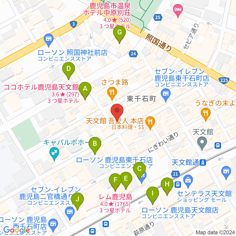 Bar MOJO周辺のホテル一覧地図