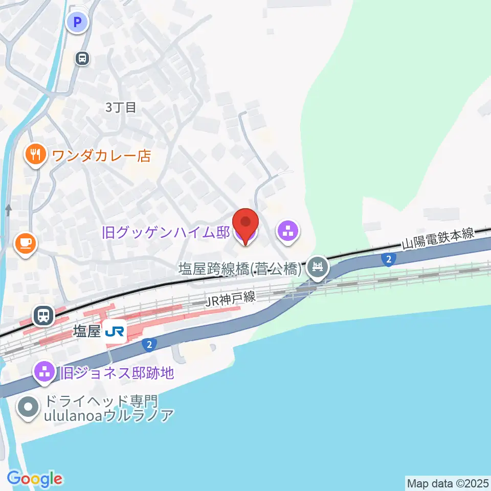 旧グッゲンハイム邸周辺のホテル一覧地図