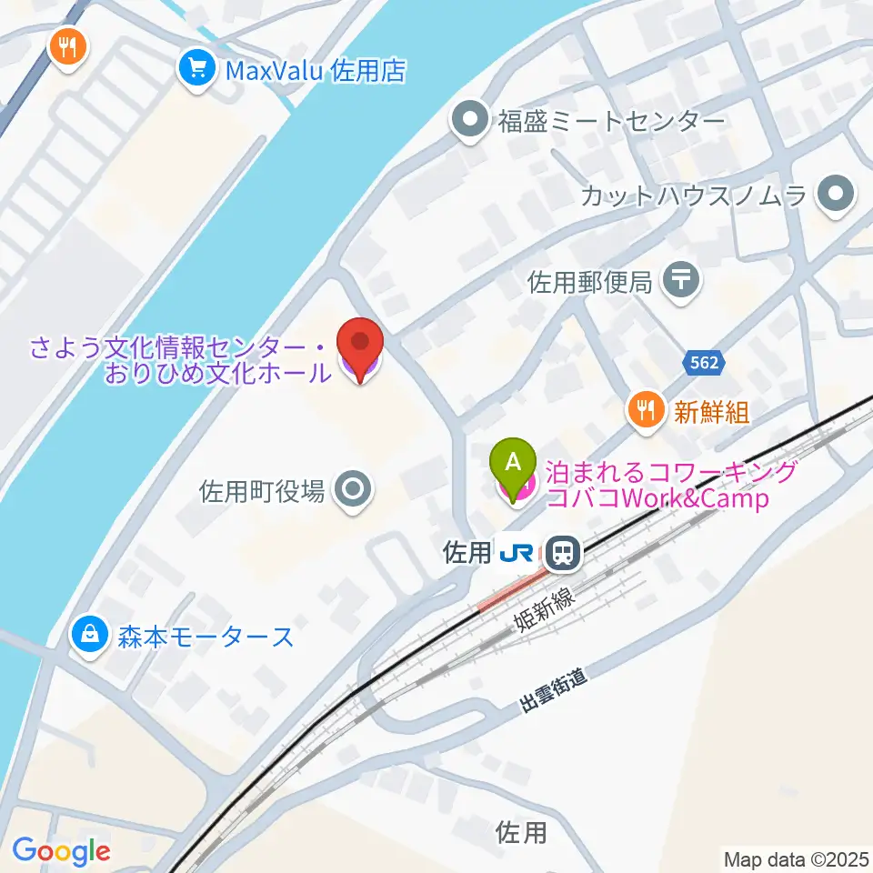 さよう文化情報センター おりひめ文化ホール周辺のホテル一覧地図