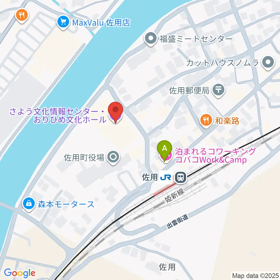 さよう文化情報センター おりひめ文化ホール周辺のホテル一覧地図