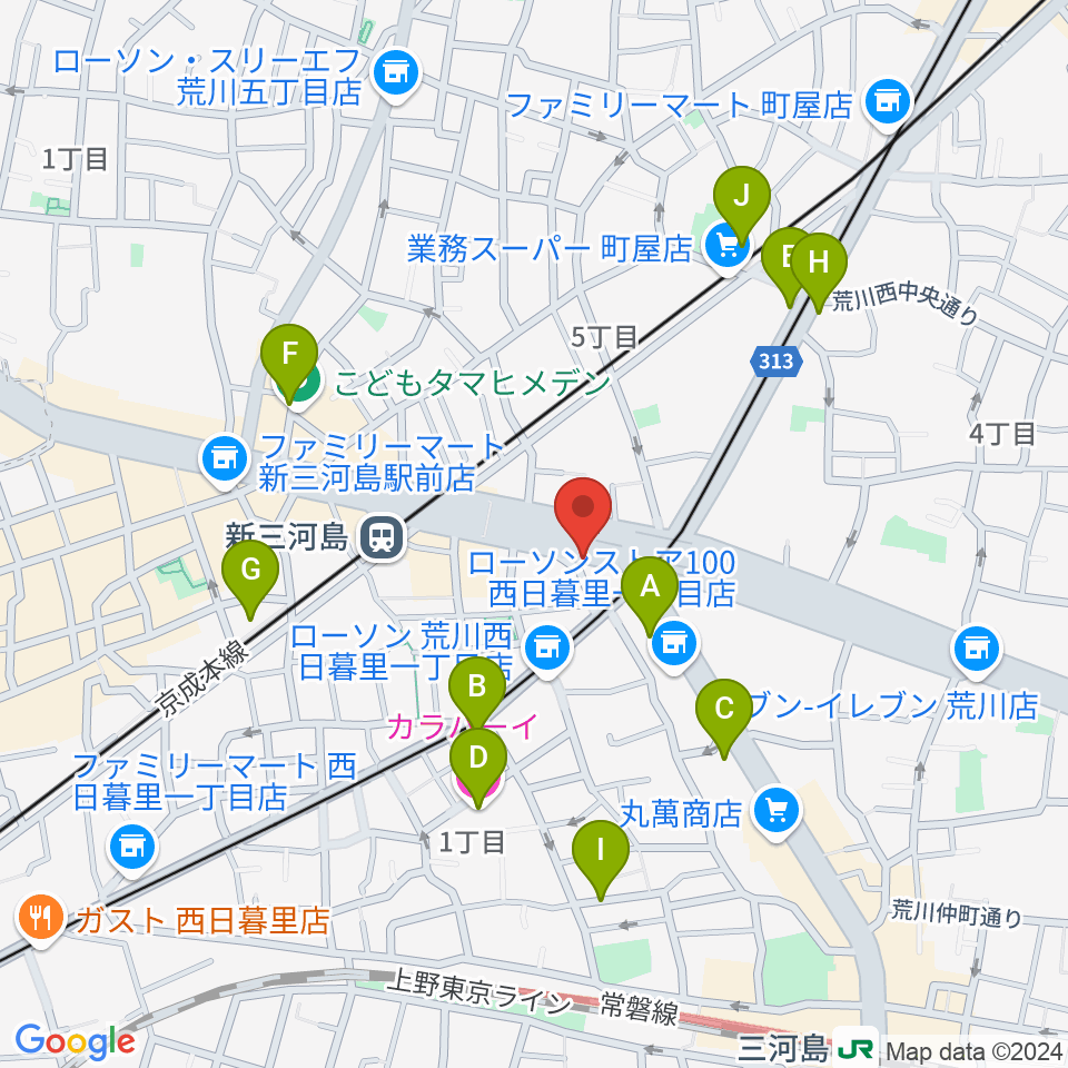 キーノート・シアター周辺のホテル一覧地図