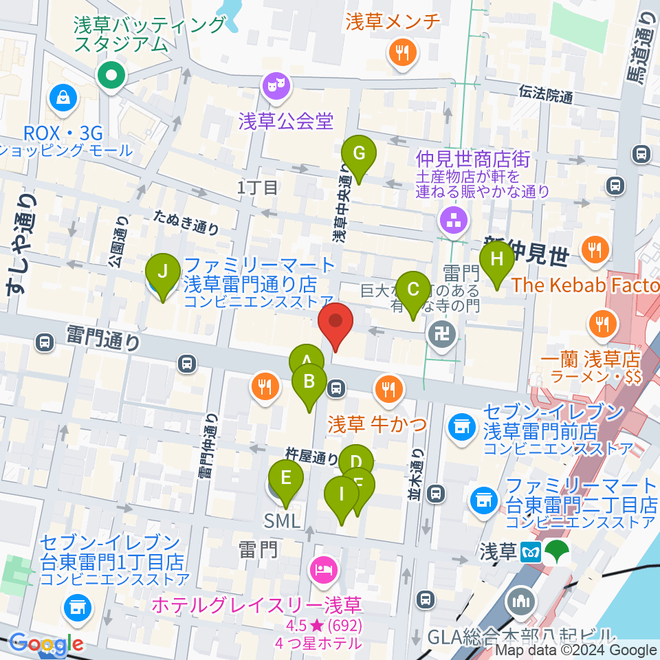 音のヨーロー堂周辺のホテル一覧地図