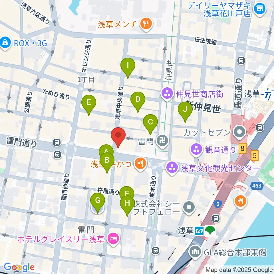 音のヨーロー堂周辺のホテル一覧地図