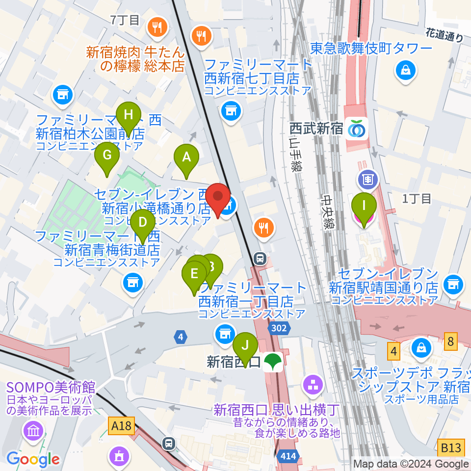 ビートコレクターズ周辺のホテル一覧地図