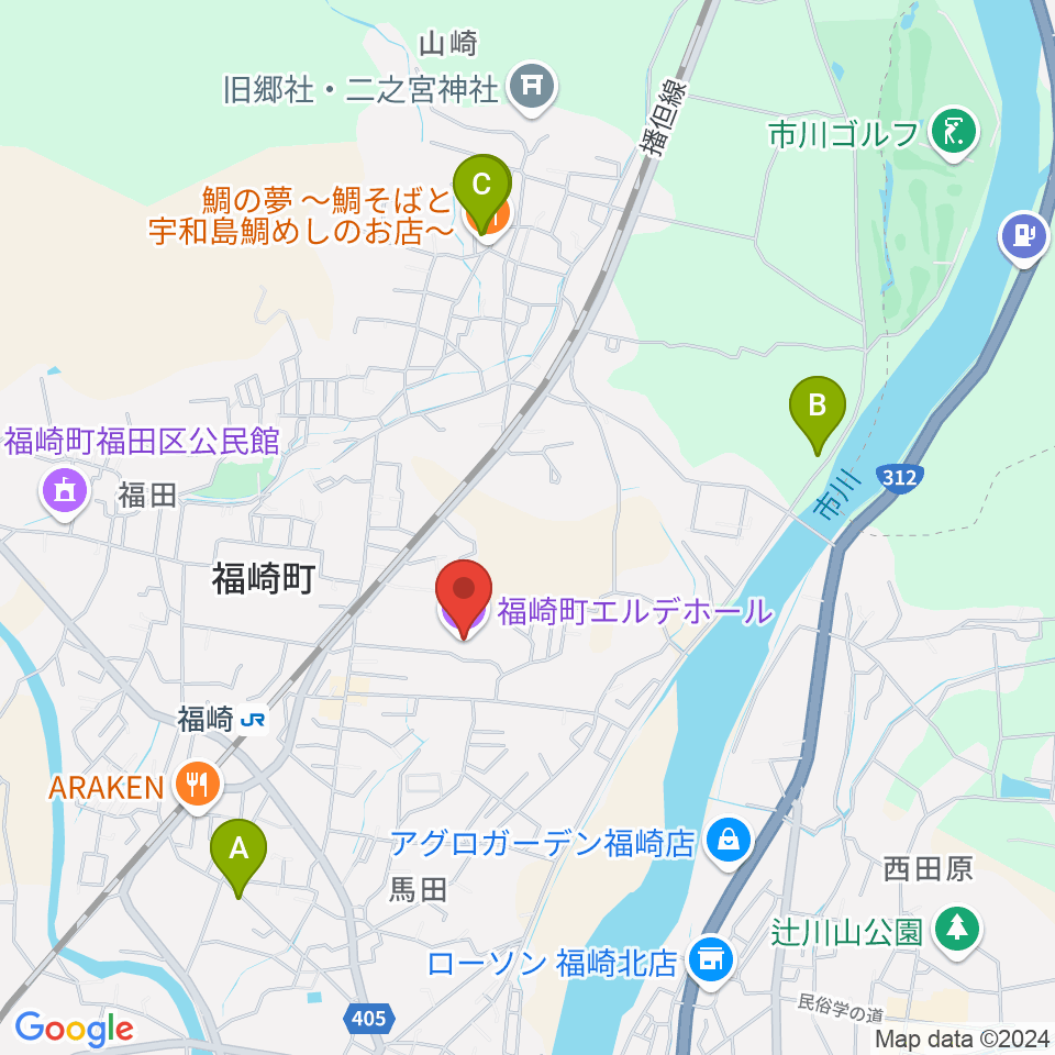 福崎町エルデホール周辺のホテル一覧地図