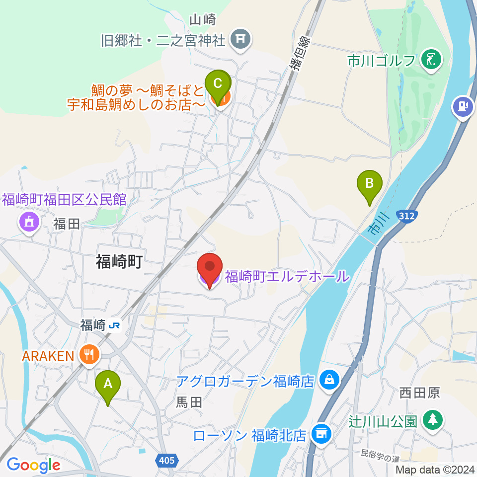 福崎町エルデホール周辺のホテル一覧地図