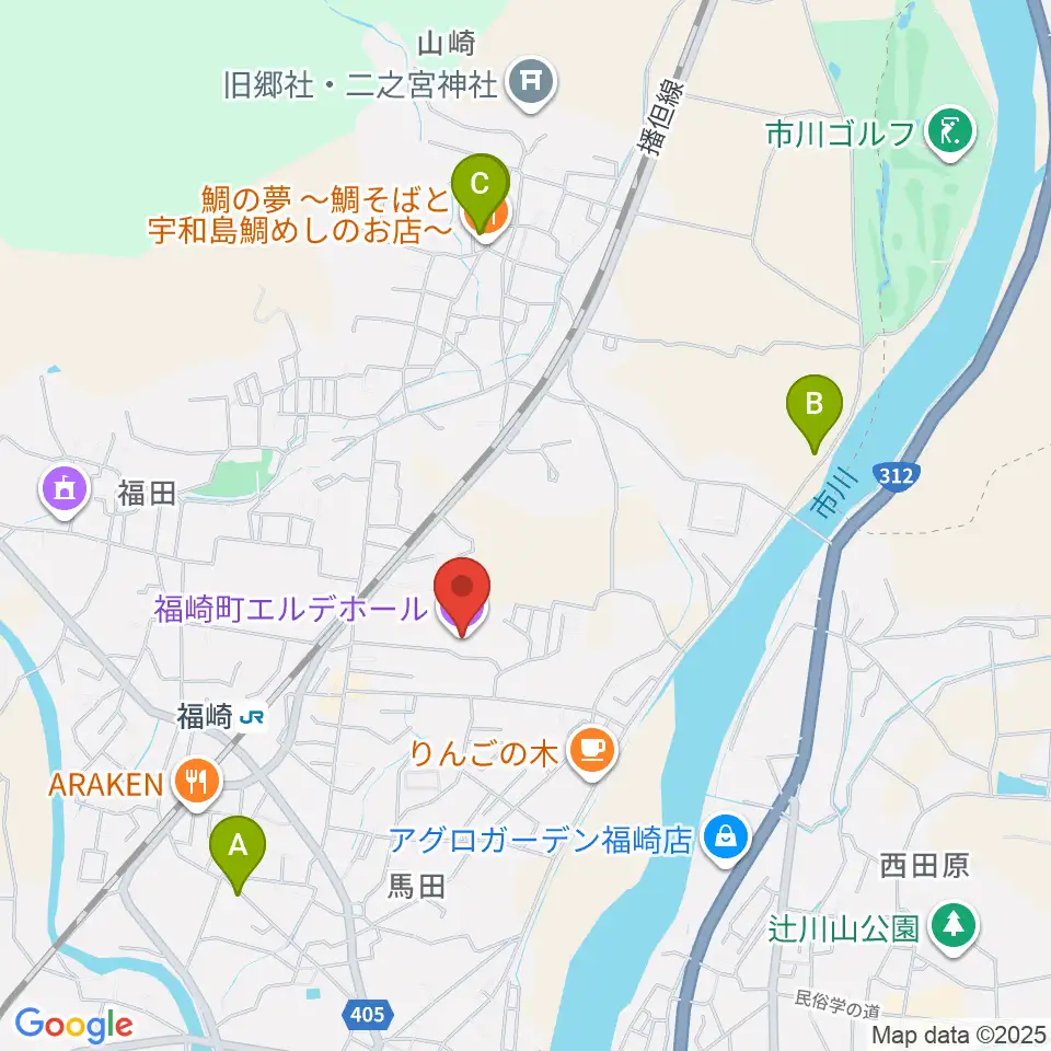 福崎町エルデホール周辺のホテル一覧地図