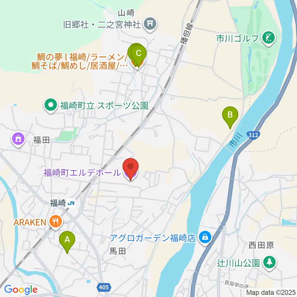 福崎町エルデホール周辺のホテル一覧地図