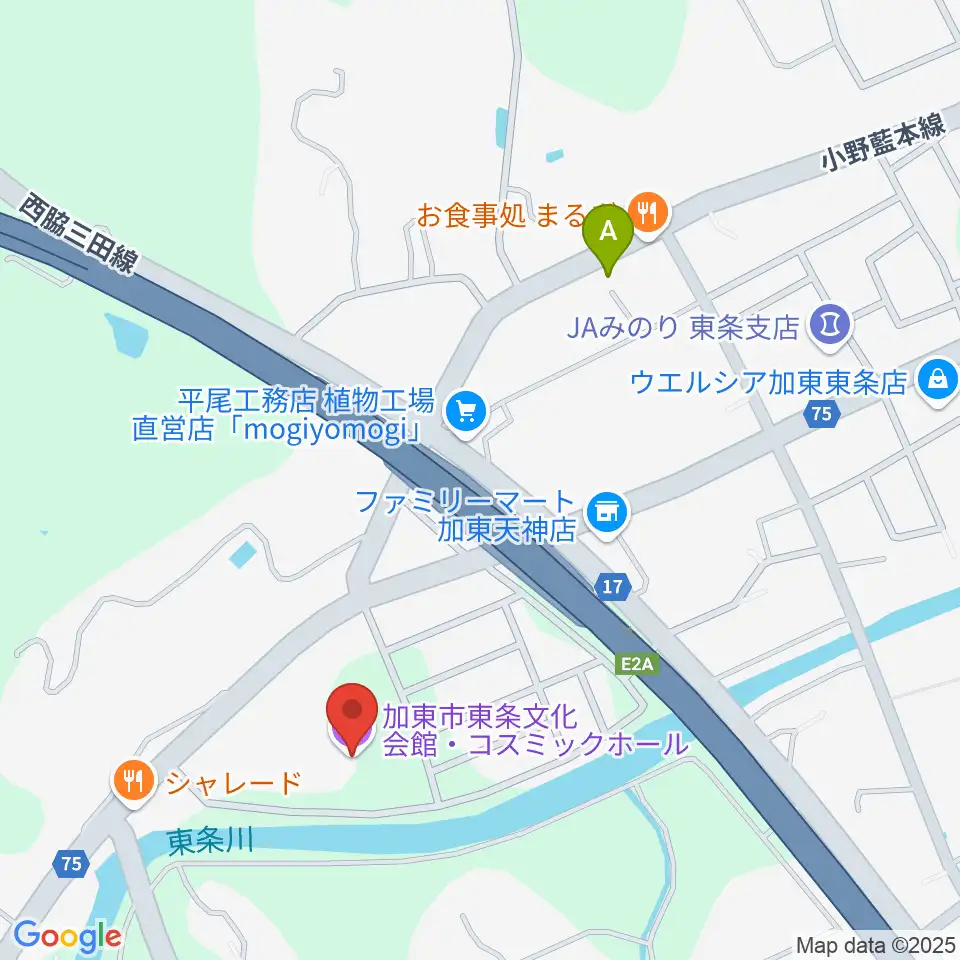 加東市東条文化会館コスミックホール周辺のホテル一覧地図