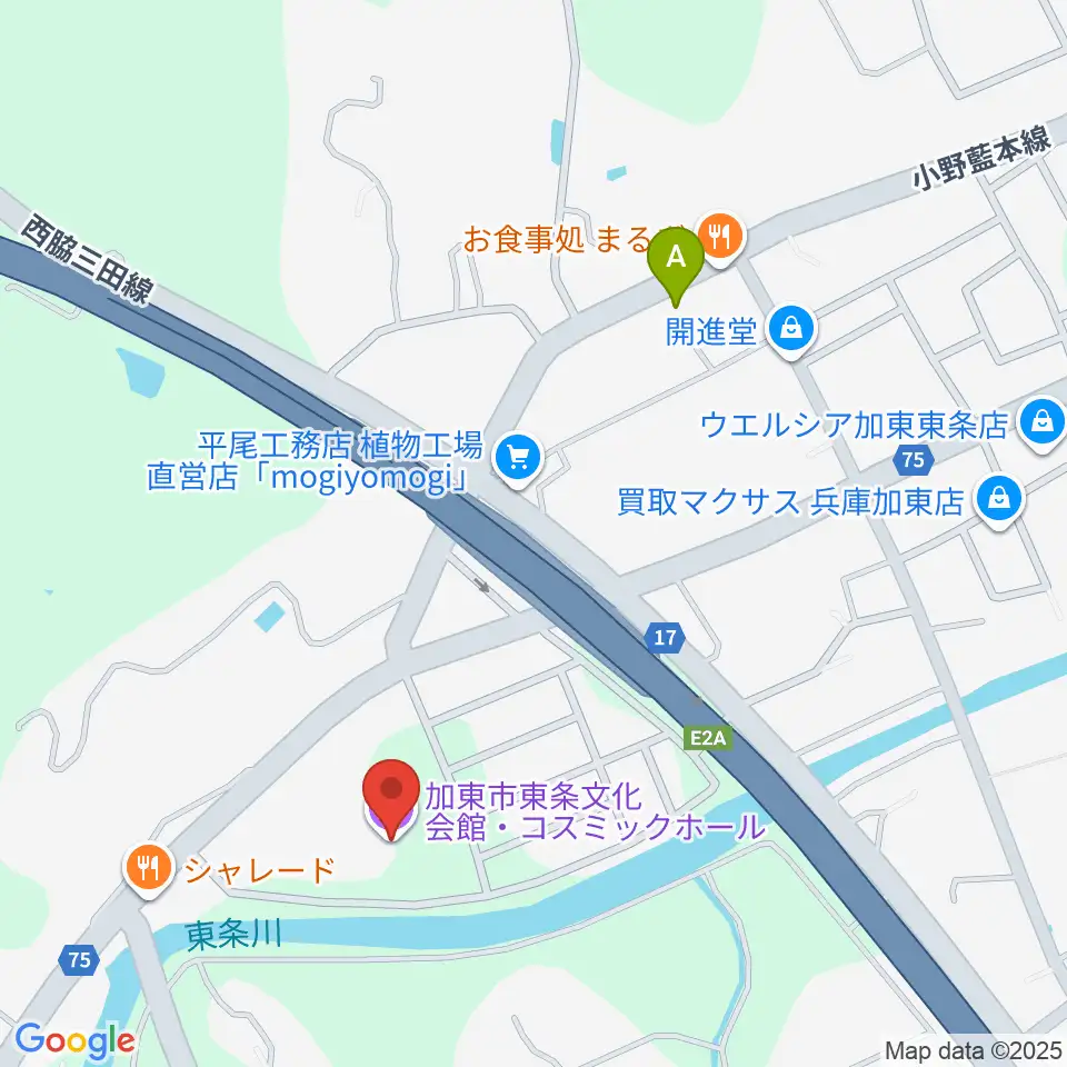 加東市東条文化会館コスミックホール周辺のホテル一覧地図