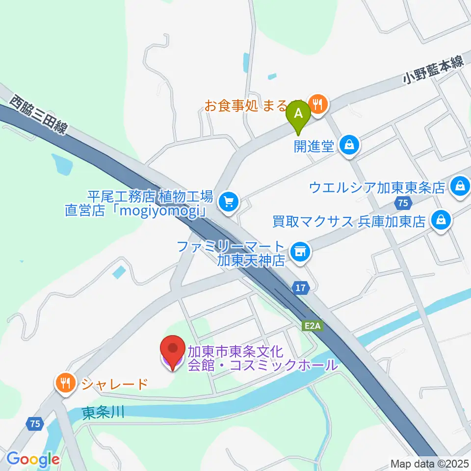 加東市東条文化会館コスミックホール周辺のホテル一覧地図