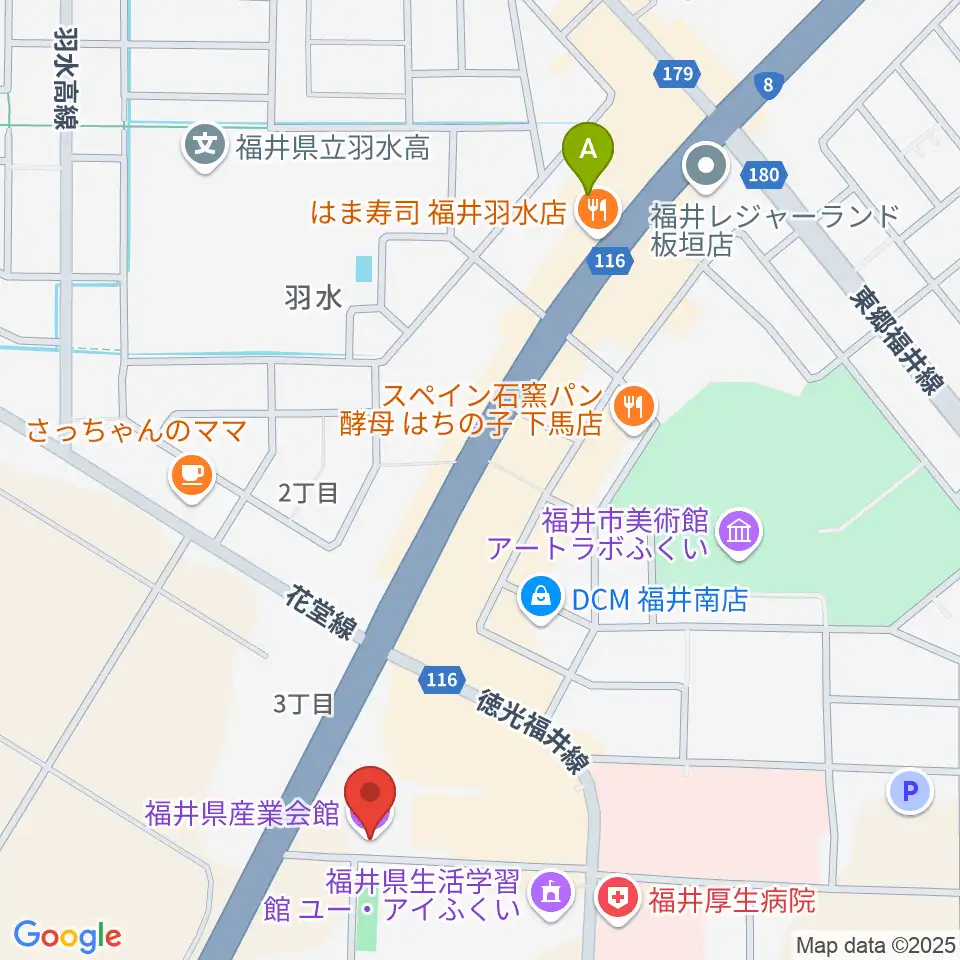 福井県産業会館周辺のホテル一覧地図
