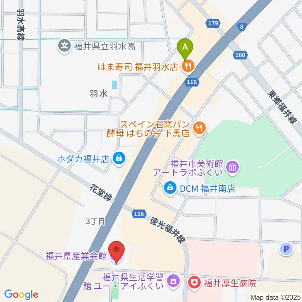 福井県産業会館周辺のホテル一覧地図