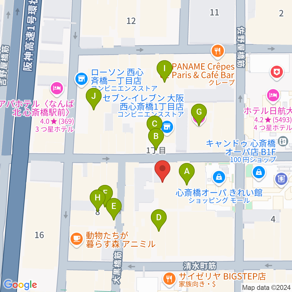 VINYL CHAMBER周辺のホテル一覧地図