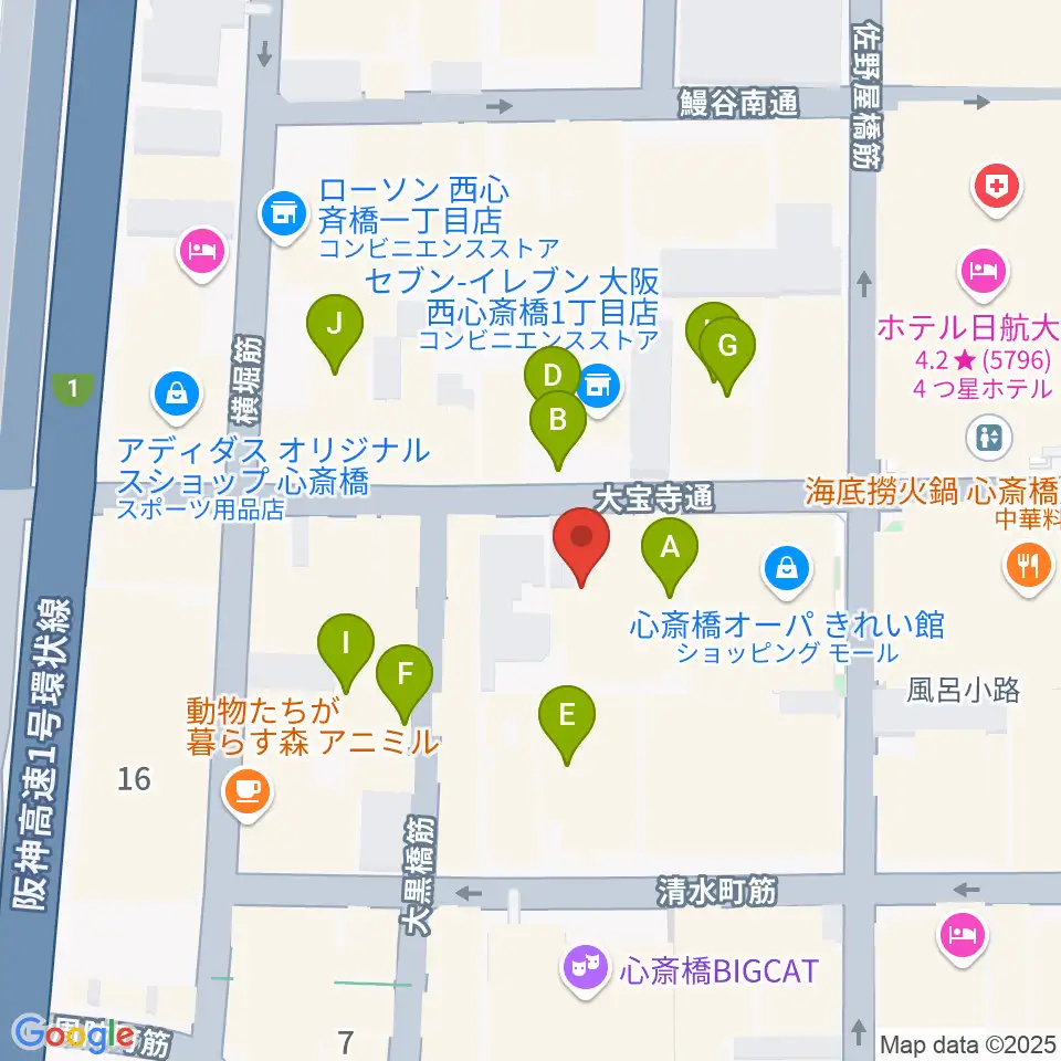 VINYL CHAMBER周辺のホテル一覧地図