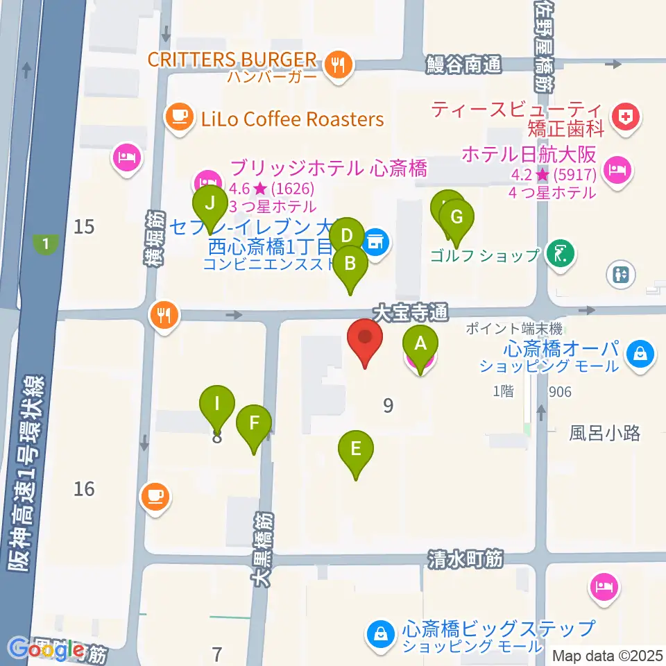 VINYL CHAMBER周辺のホテル一覧地図