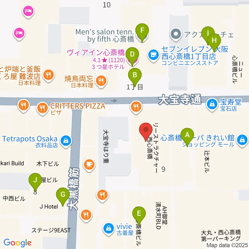 VINYL CHAMBER周辺のホテル一覧地図