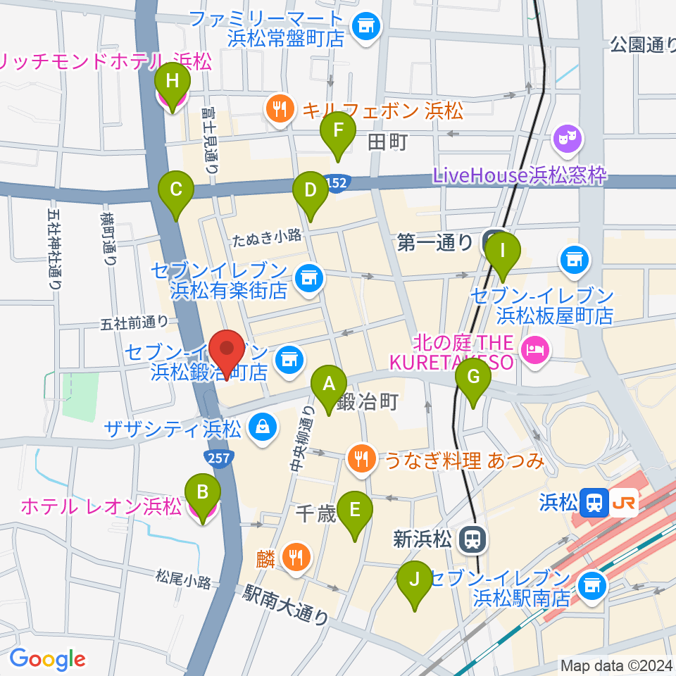 SOUL CLAP周辺のホテル一覧地図