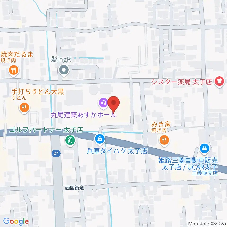 丸尾建築あすかホール周辺のホテル一覧地図