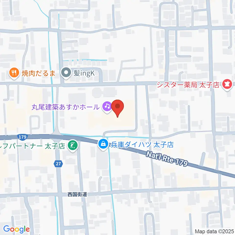 丸尾建築あすかホール周辺のホテル一覧地図