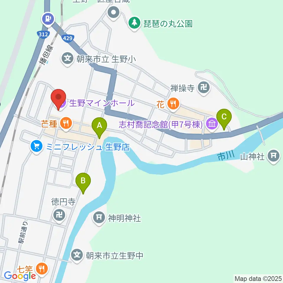 生野マインホール周辺のホテル一覧地図
