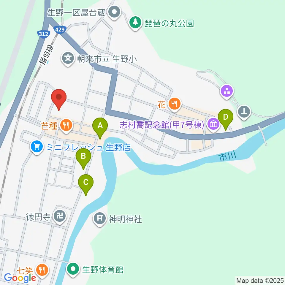 生野マインホール周辺のホテル一覧地図