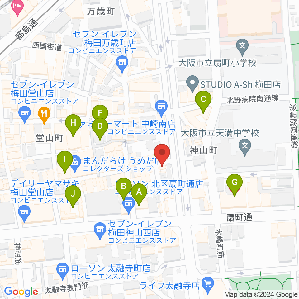 スマイルレコード周辺のホテル一覧地図