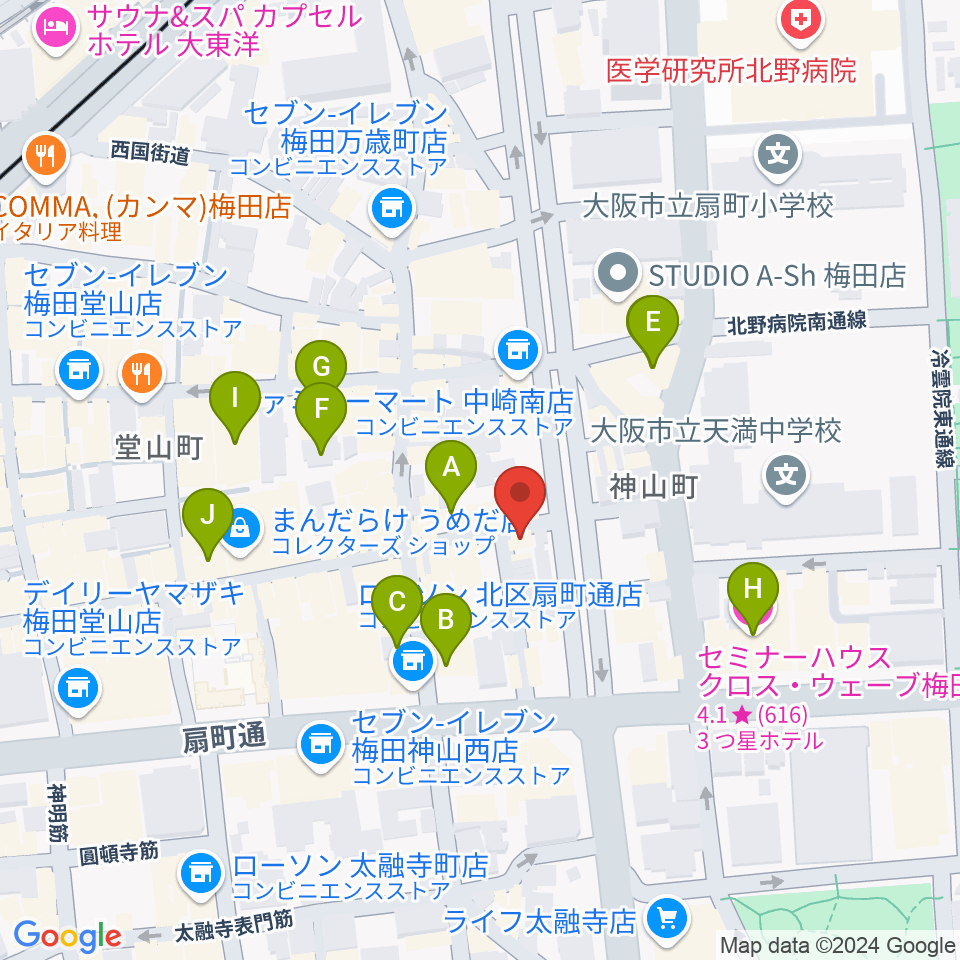 スマイルレコード周辺のホテル一覧地図