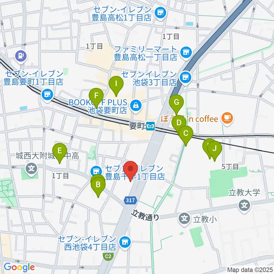 現代ギター社 GG学院周辺のホテル一覧地図