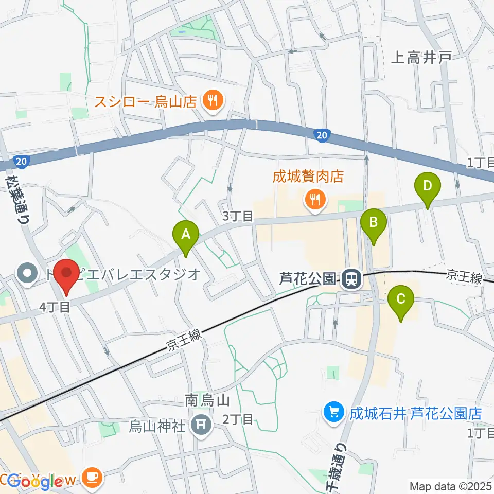 クレッシェレ音楽教室 千歳烏山校周辺のホテル一覧地図