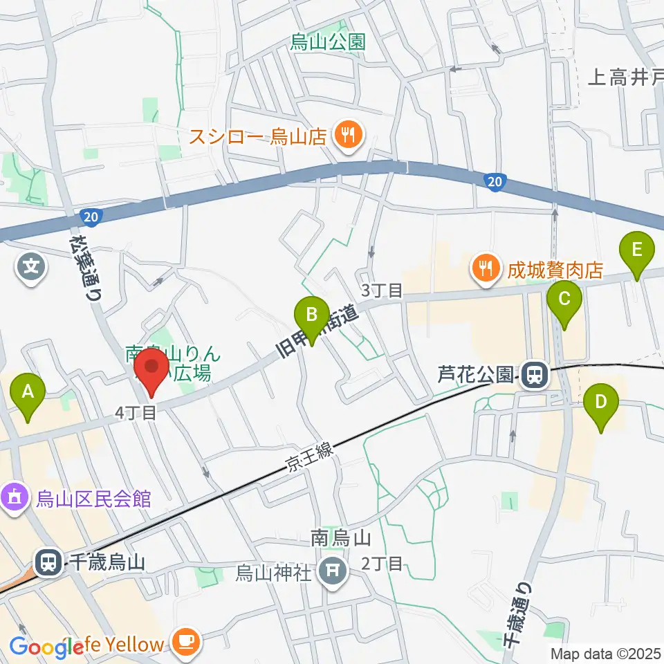 クレッシェレ音楽教室 千歳烏山校周辺のホテル一覧地図