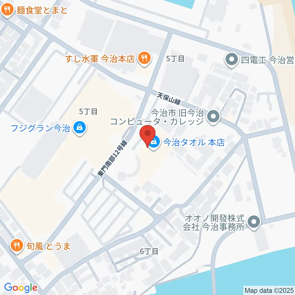 テクスポート今治周辺のホテル一覧地図