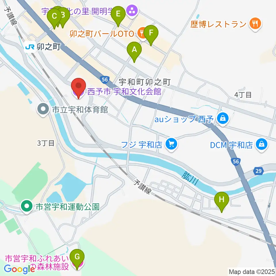 西予市宇和文化会館周辺のホテル一覧地図