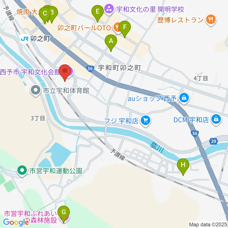 西予市宇和文化会館周辺のホテル一覧地図