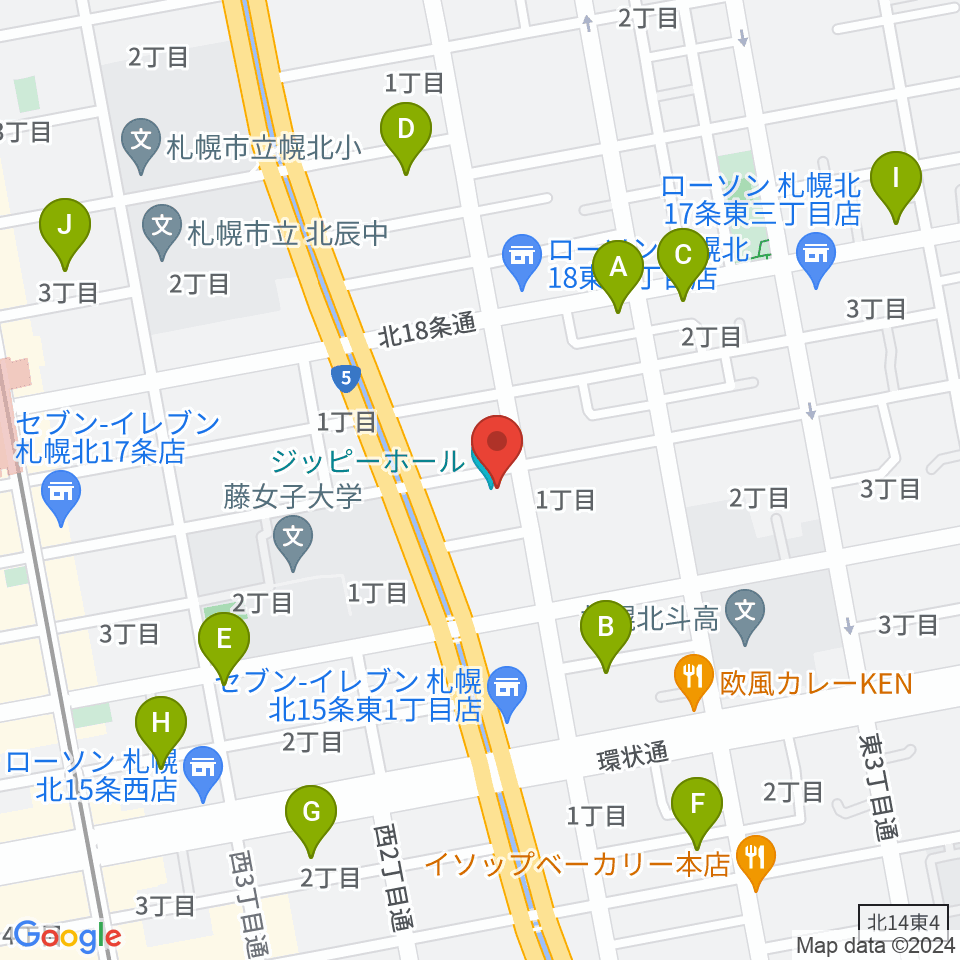 スタジオミックス・ジッピーホール周辺のホテル一覧地図