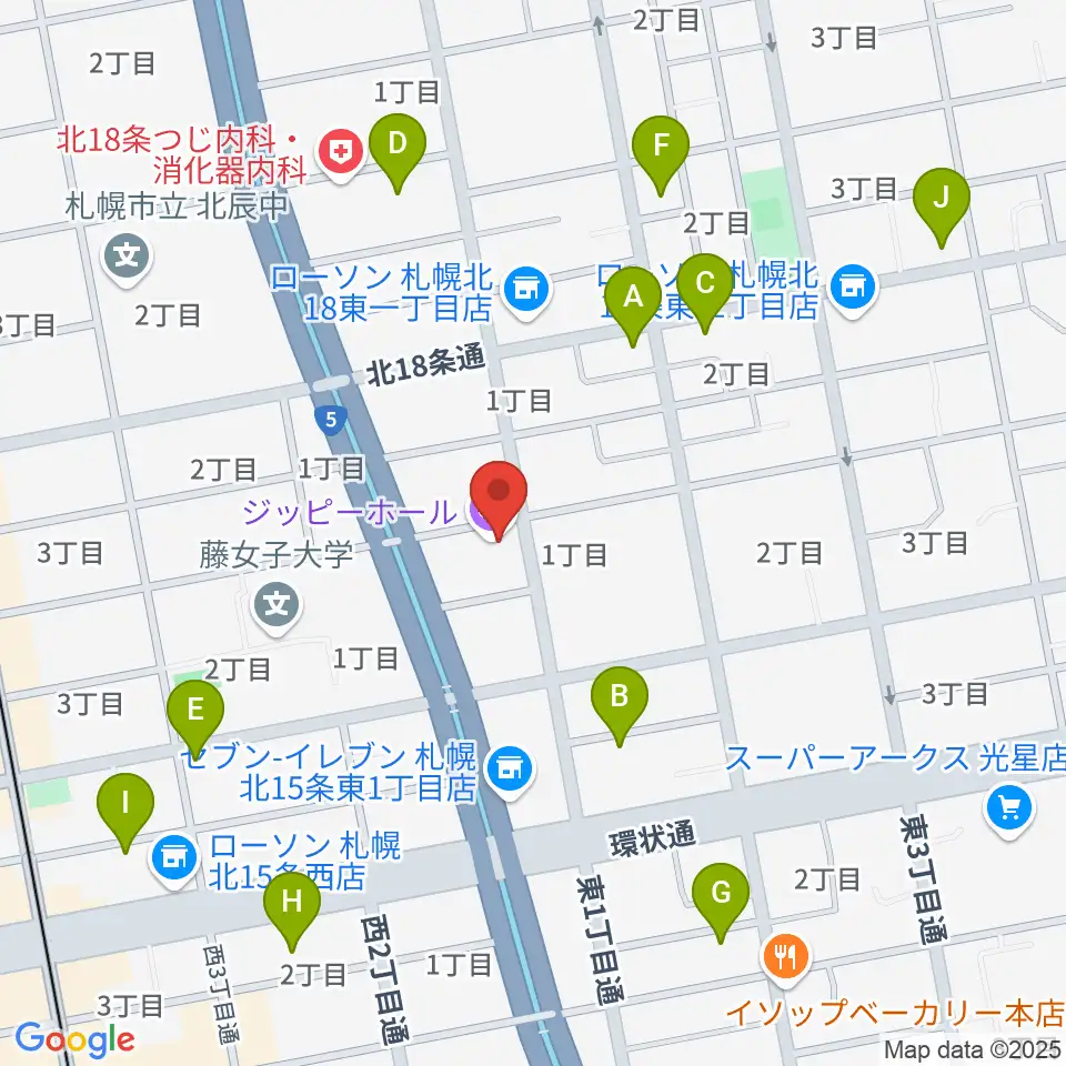 スタジオミックス・ジッピーホール周辺のホテル一覧地図