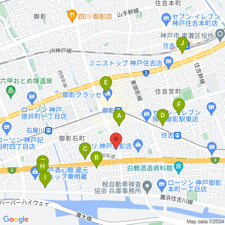 コーヒーハウス井戸周辺のホテル一覧地図
