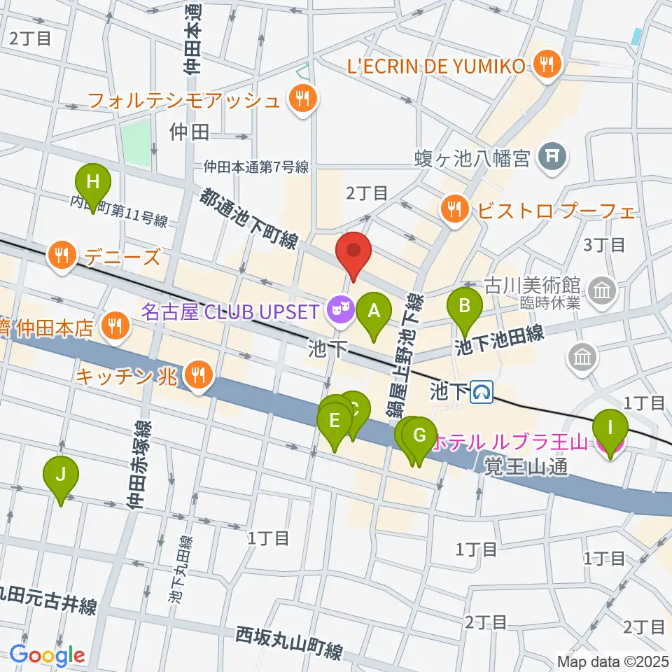 池下ストレガ周辺のホテル一覧地図