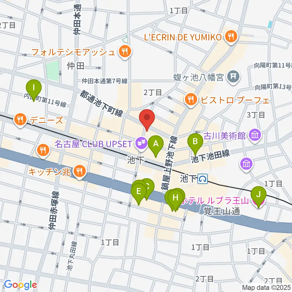 池下ストレガ周辺のホテル一覧地図
