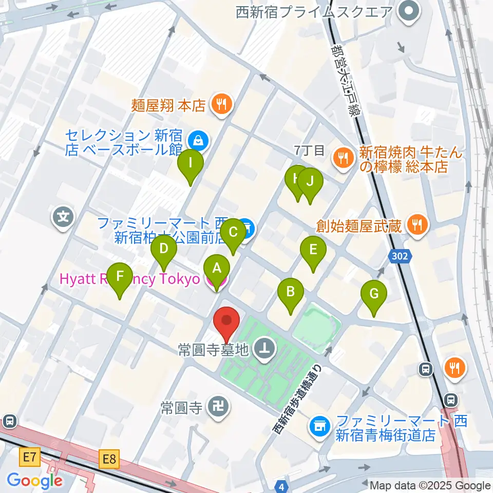 ダブストアレコードマート周辺のホテル一覧地図