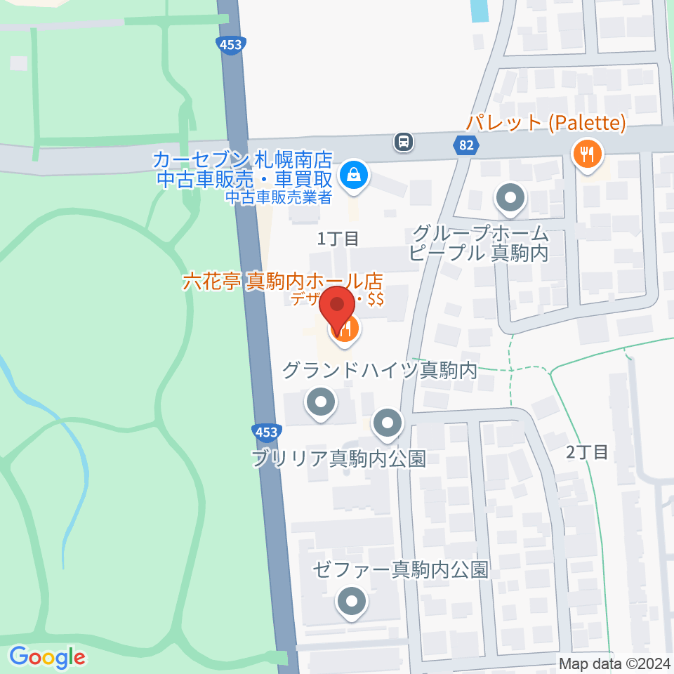 真駒内六花亭ホール周辺のホテル一覧地図