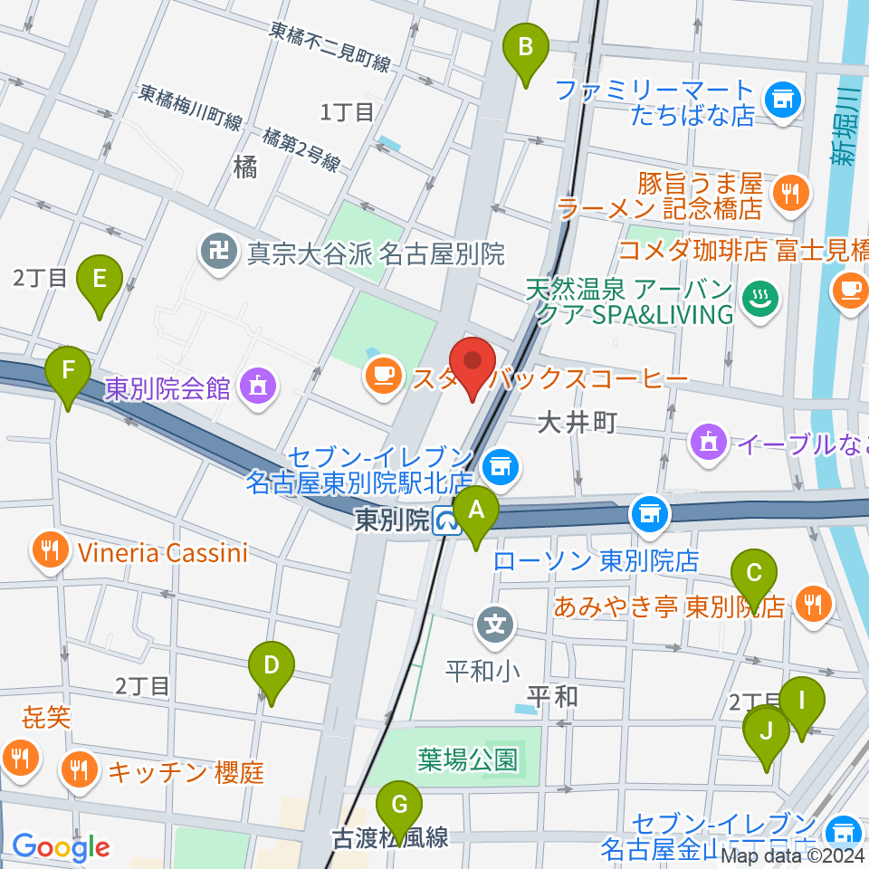 ローズマリーハート周辺のホテル一覧地図