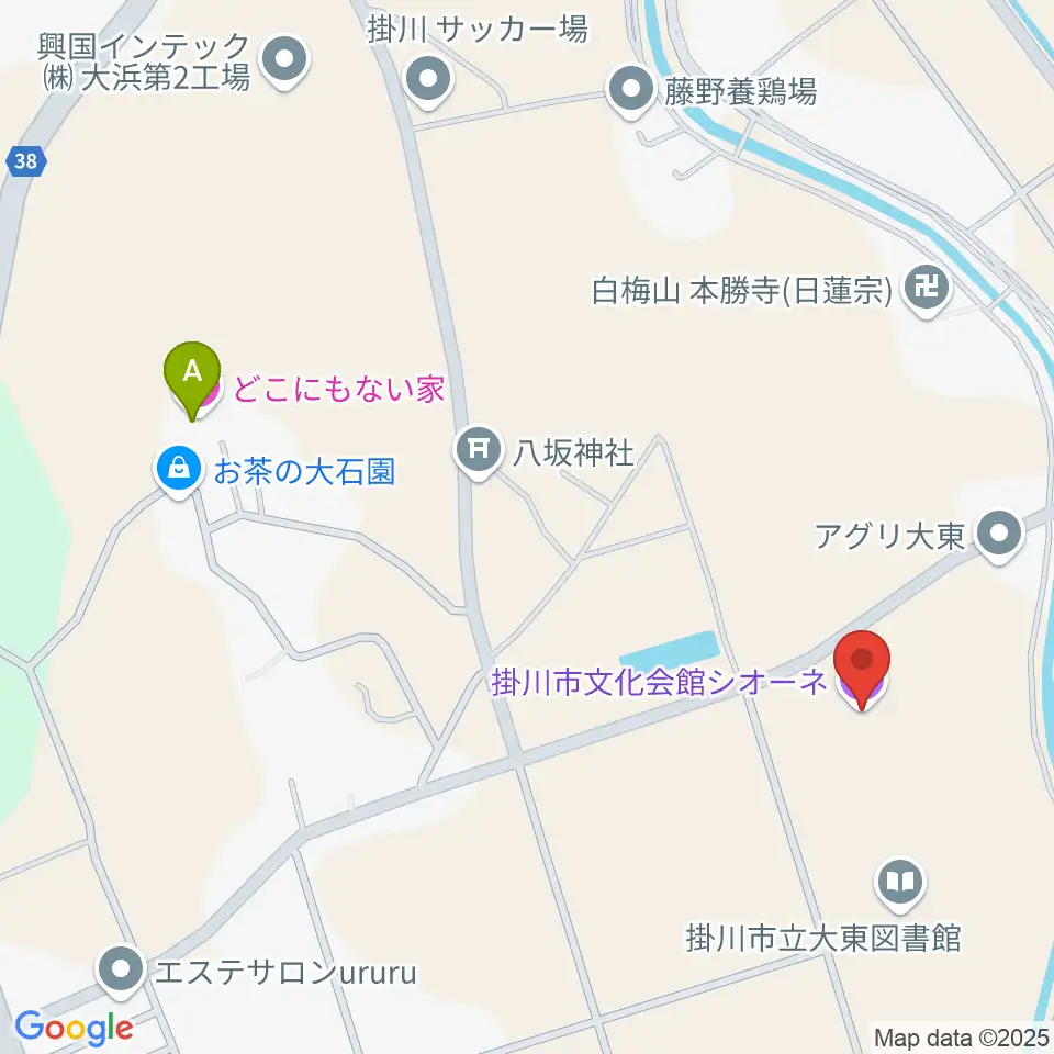 掛川市文化会館シオーネ周辺のホテル一覧地図