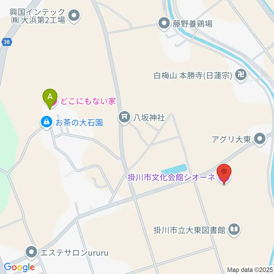 掛川市文化会館シオーネ周辺のホテル一覧地図