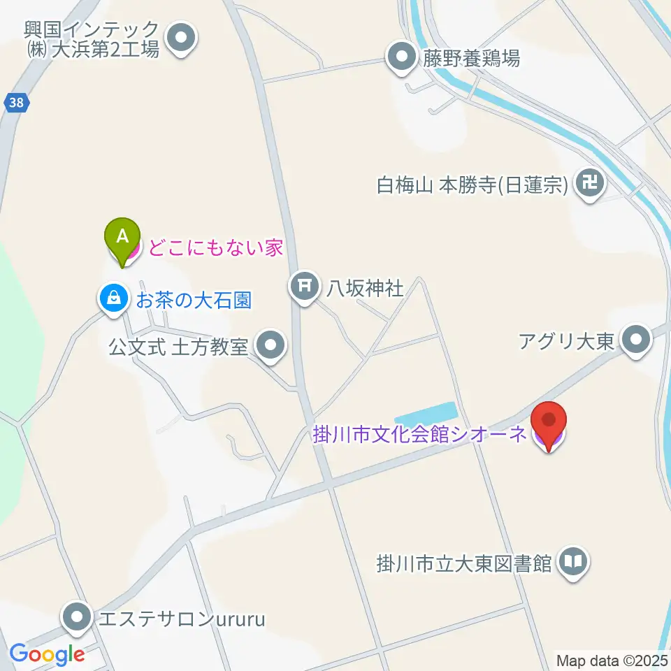 掛川市文化会館シオーネ周辺のホテル一覧地図