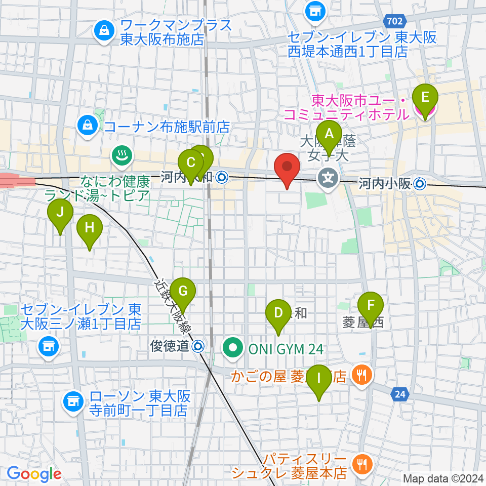 Live Barエレキの店周辺のホテル一覧地図