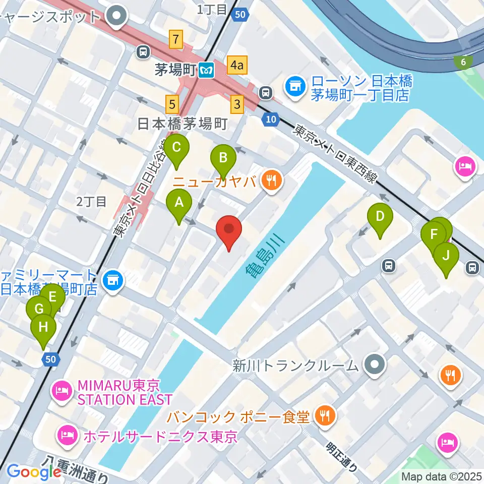 グランドギャラリー東京周辺のホテル一覧地図
